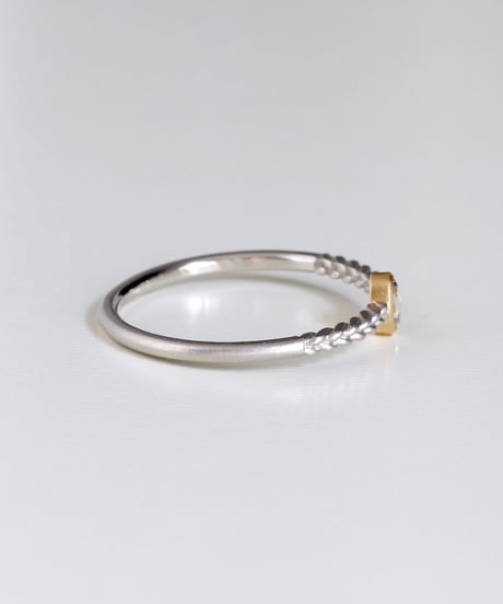 One of kind / Rosecut Diamond Ring ＜PT950/K18YG＞ -RR085C