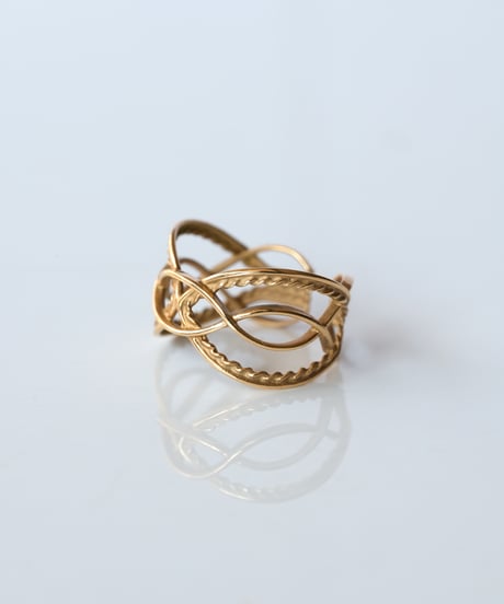 YARN cuff ring - Ⅰ ＜K18YG＞