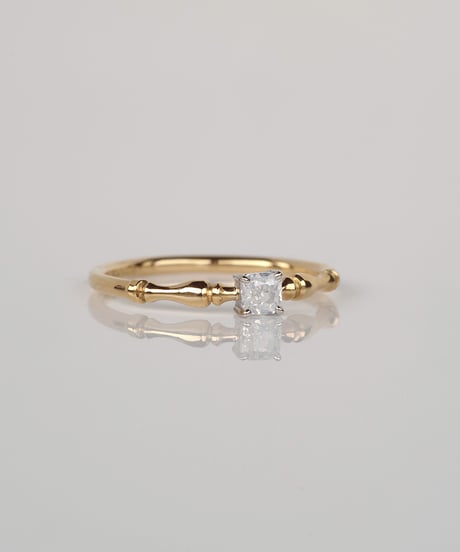 【 FANCY WHITE 】One of kind / Natural Diamond Ring ＜K18YG/Pt＞ - RW211YGPT