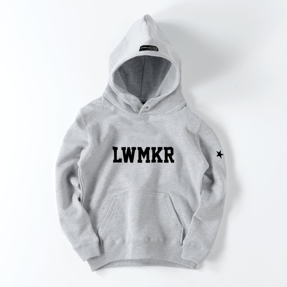 MHD-001 LWMKR AUTHENTIC LOGO P.O HOODIE-ASH | L