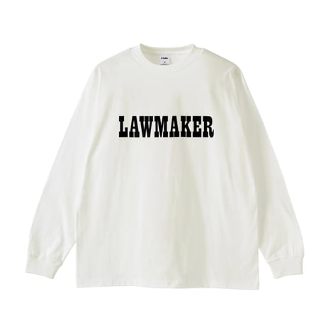 LAWMAKER L/S TEE-WHTB/ASHGB