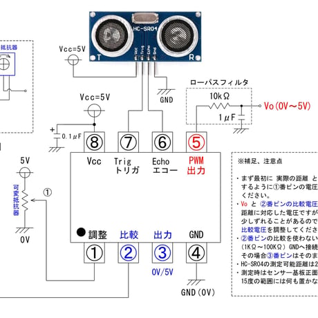 【超音波距離センサー】小学生から使える超音波距離センサー ＆ ICセット