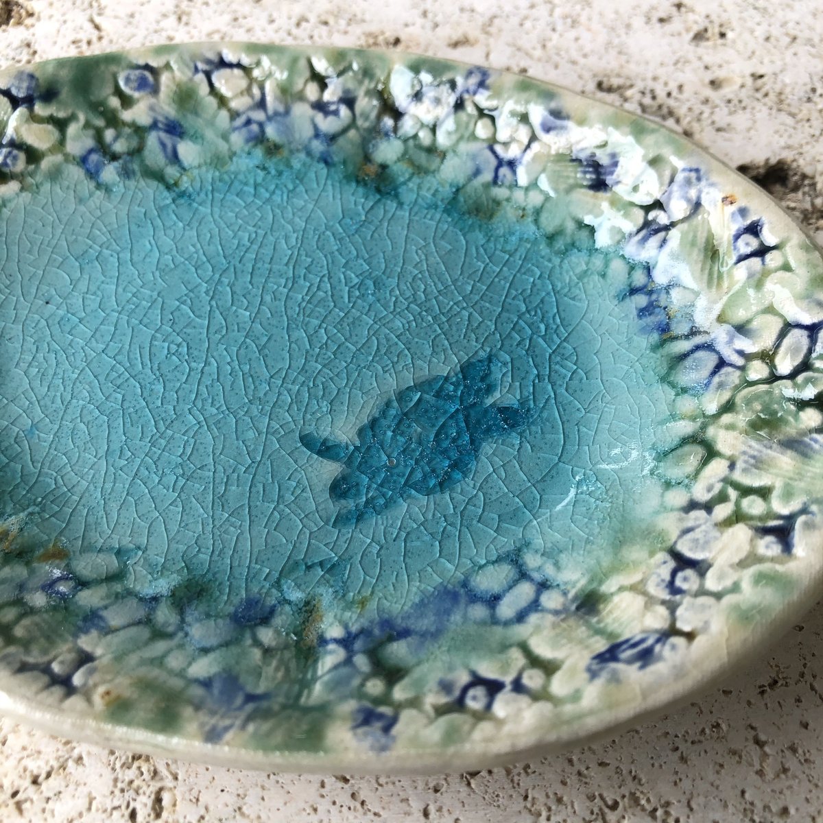 螢窯 カメ楕円小皿 | 山原工藝店