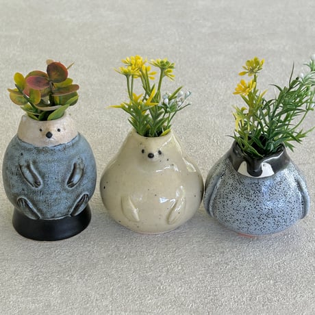 UMESHISO工房 動物たちの花瓶