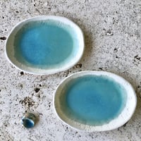 螢窯　砂浜楕円皿