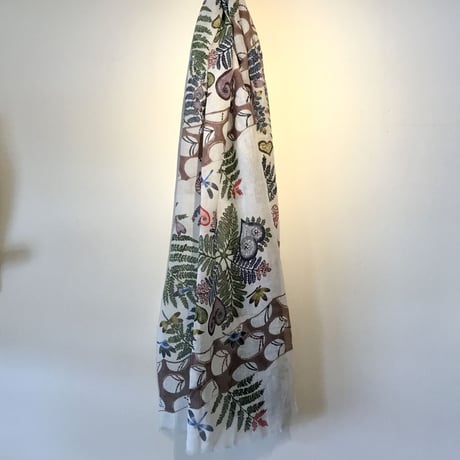 天底びんがた工房　紅型ショール「MUI(森)」