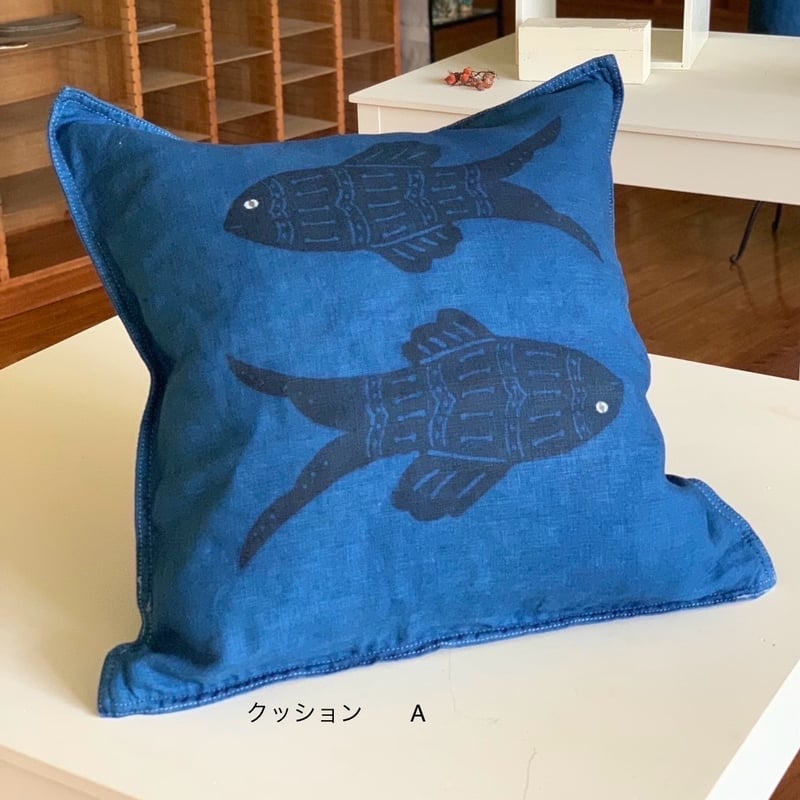 森もなみ 琉球藍染クッションカバー | 山原工藝店