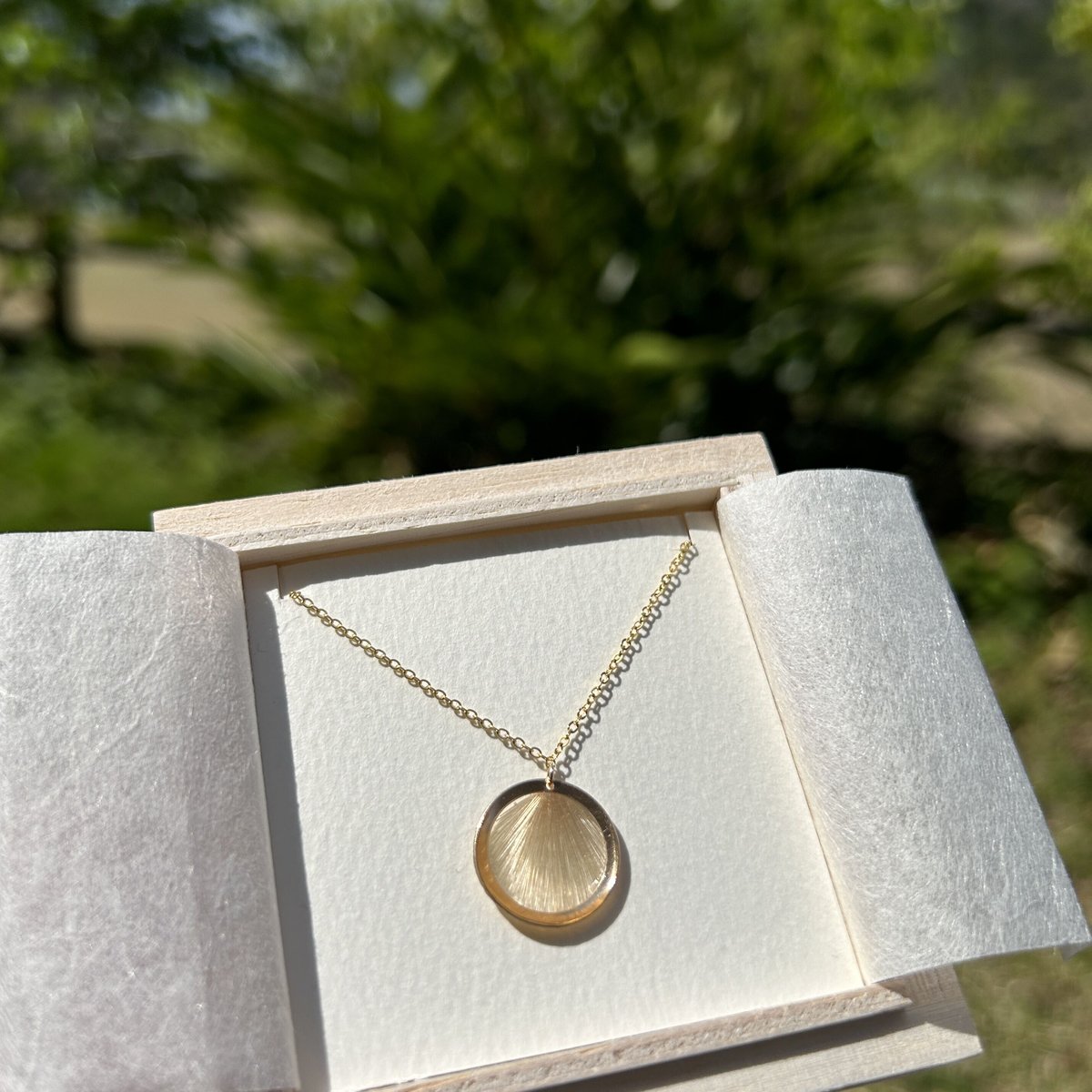 ハンドメイド作家作✧カスケードフラワー金細工 14K刻印 ネックレス＆ピアス新品 ハンドメイド作家作✧カスケードフラワー金細工 14K刻印 ネックレス