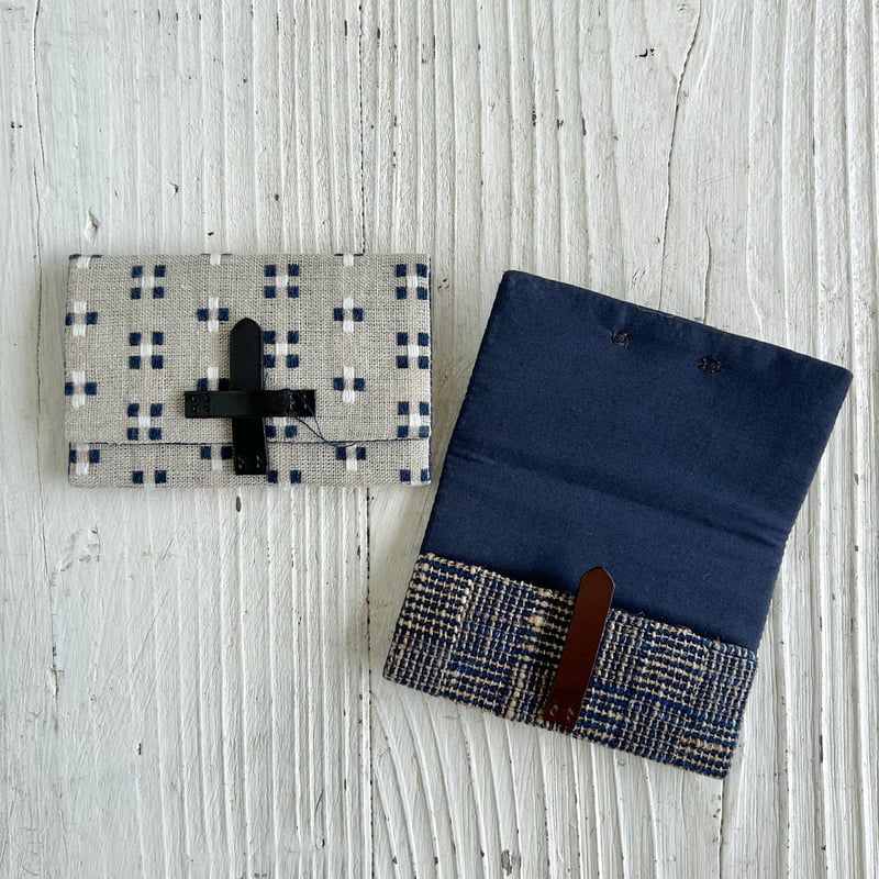 新品]琉球藍 スマホ収納ポーチ ☆国指定文化財/手染め☆ 本革 長財布も