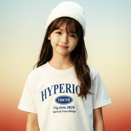 HYPERION TOKYO T-Shirt WHITE / NAVY LOGO