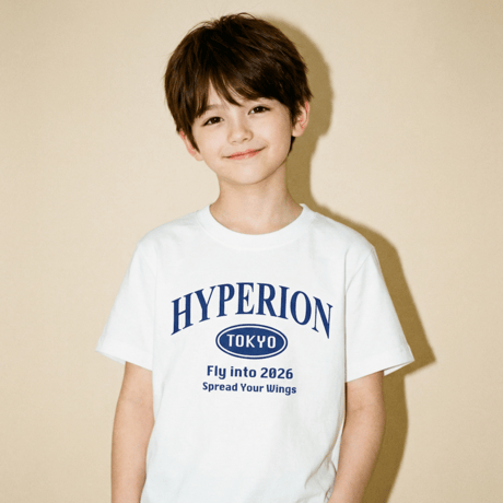 HYPERION TOKYO T-Shirt WHITE / NAVY LOGO