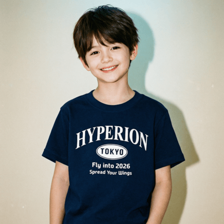 HYPERION TOKYO T-Shirt NAVY / WHITE LOGO