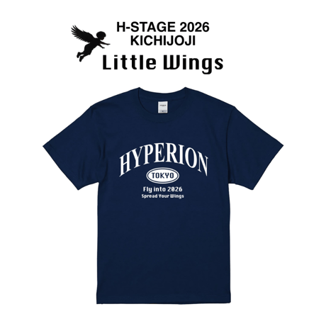 "Little Wings" 出演券 (T-Shirt NAVY / WHITE LOGO)