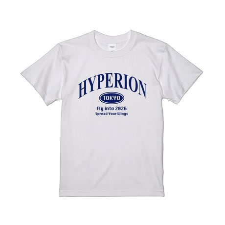HYPERION TOKYO T-Shirt WHITE / NAVY LOGO