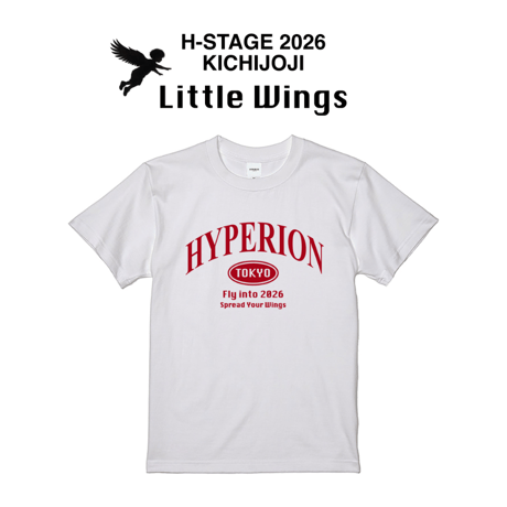 【きょうだい会員】"Little Wings" 出演券 (T-Shirt WHITE / BURGUNDY LOGO)