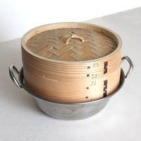 IH対応セイロ用鍋21cmと杉中華セイロ21cm