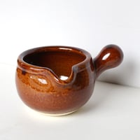 あたため鍋＿小　クリーム／飴（茶）