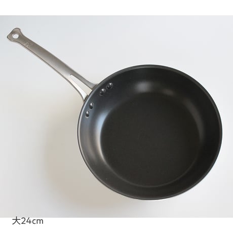日本製フッ素樹脂加工　アルミフライパン（大24cm）（小21cm）