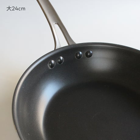 日本製フッ素樹脂加工　アルミフライパン（大24cm）（小21cm）