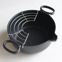南部鉄器の揚げ鍋と揚げ網のセット