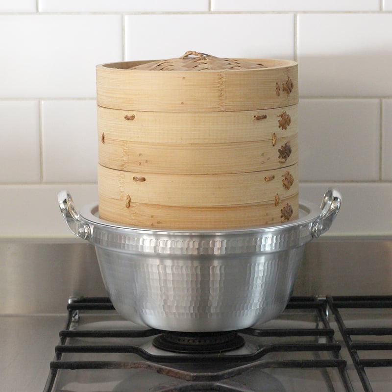 打ち出し厚板 段つきアルミ鍋24cm /木ぶた/アルミふた | だいどこ道具