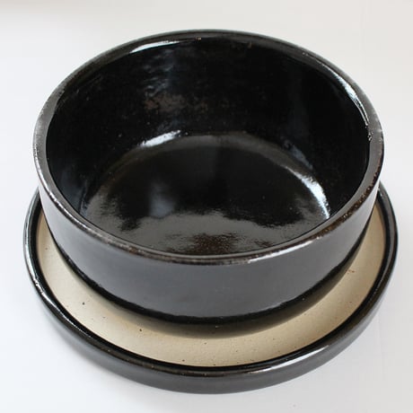 陶器のおひつ 2合　黒／白／飴（茶）