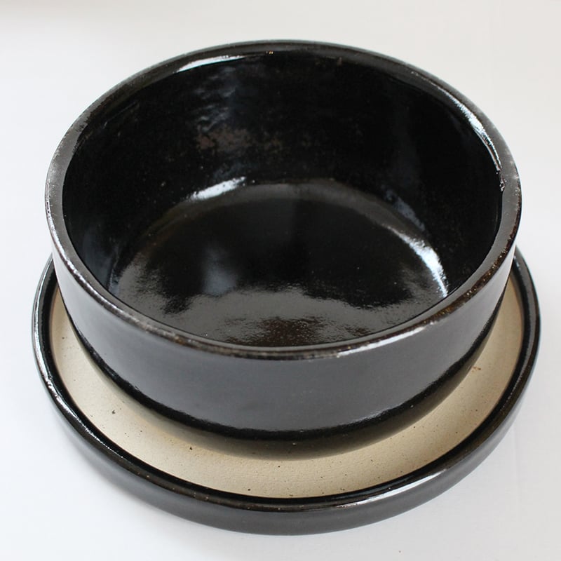 陶器のおひつ 2合 黒／白／飴（茶） | だいどこ道具ツチキリ