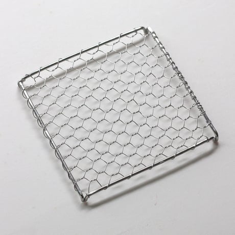 ステンレス手編み目皿　  角型11cm