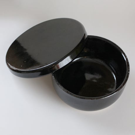 陶器のおひつ 2合　黒／白／飴（茶）
