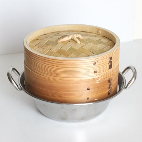 IH対応セイロ用鍋18cmと杉中華セイロ18cm