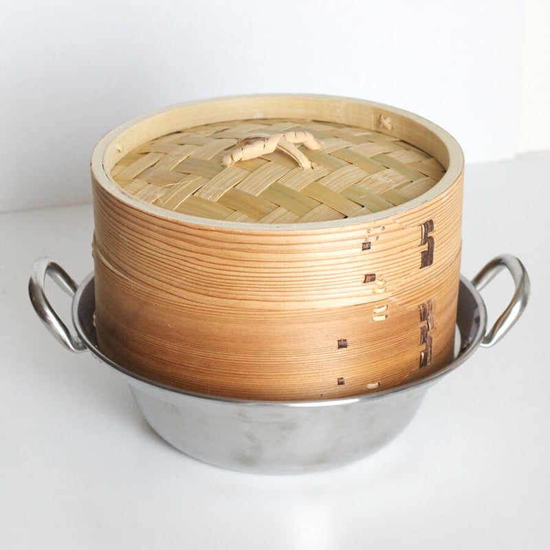 IH対応セイロ用鍋18cmと杉中華セイロ18cm | だいどこ道具ツチキリ IH対応セイロ用鍋18cmと杉中華セイロ18cm | だいどこ道具ツチキリ