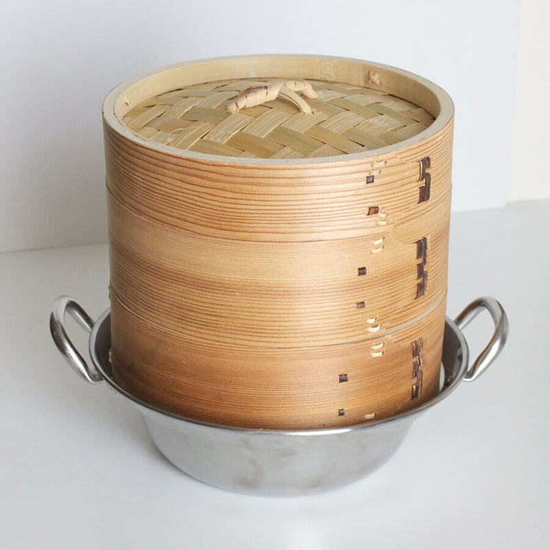 IH対応セイロ用鍋18cmと杉中華セイロ18cm | だいどこ道具ツチキリ IH対応セイロ用鍋18cmと杉中華セイロ18cm | だいどこ道具ツチキリ