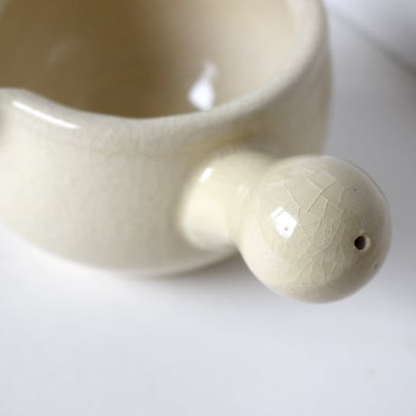 あたため鍋＿小　クリーム／飴（茶）