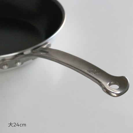 日本製フッ素樹脂加工　アルミフライパン（大24cm）（小21cm）
