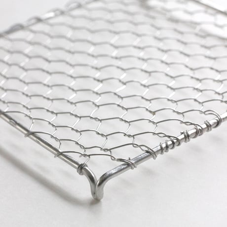 ステンレス手編み目皿　  角型11cm
