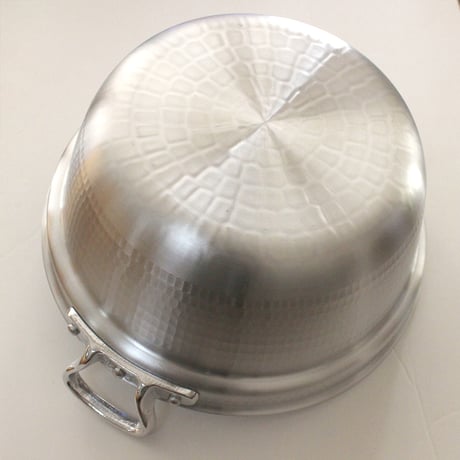 打ち出し厚板　段つきアルミ鍋24cm /木ぶた/アルミふた
