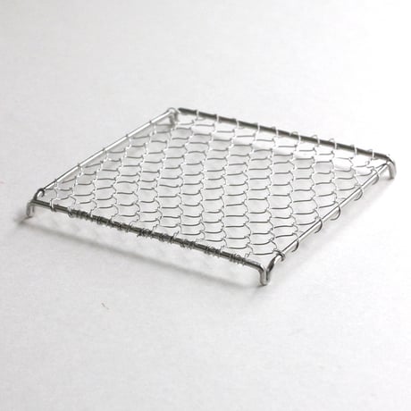 ステンレス手編み目皿　  角型11cm