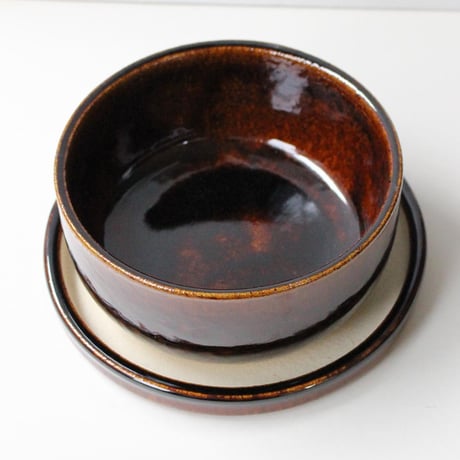 陶器のおひつ 2合　黒／白／飴（茶）