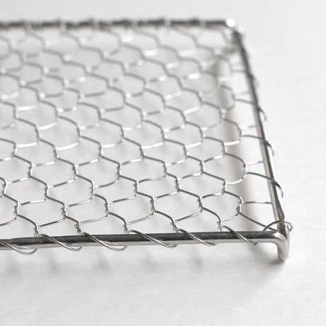 ステンレス手編み目皿　  角型11cm