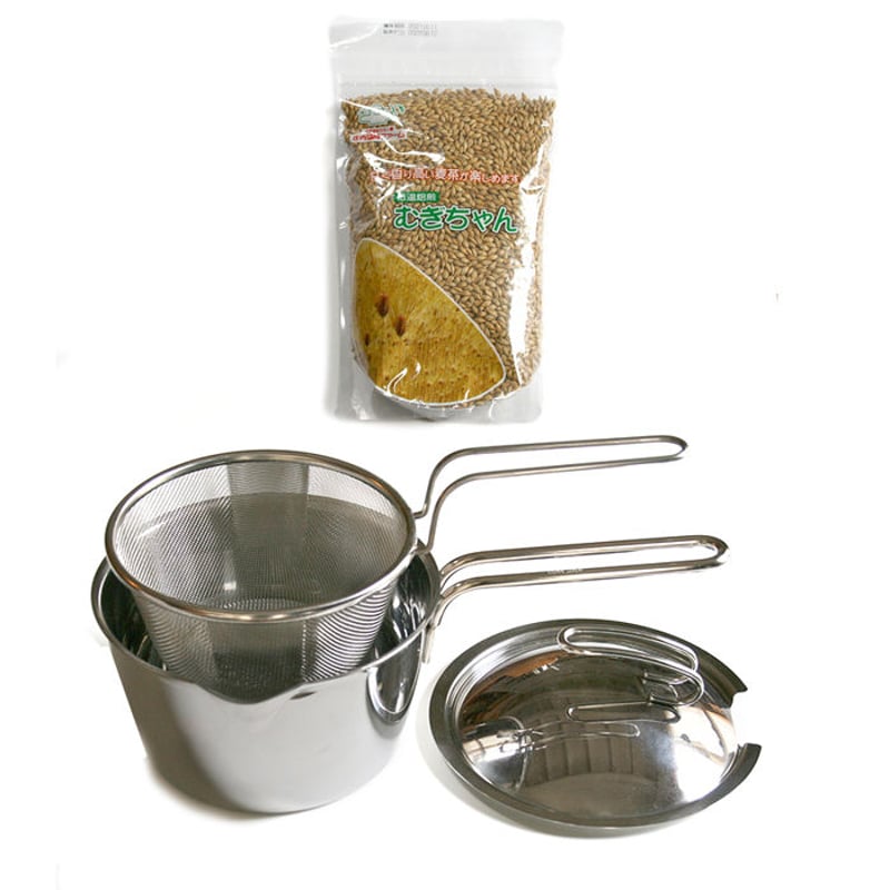 だしとり鍋・焙煎麦茶 むぎちゃん セット | だいどこ道具ツチキリ