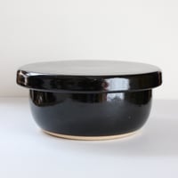 陶器のおひつ 2合　黒／白／飴（茶）