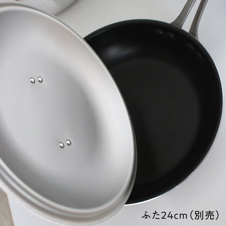 日本製フッ素樹脂加工　アルミフライパン（大24cm）（小21cm）