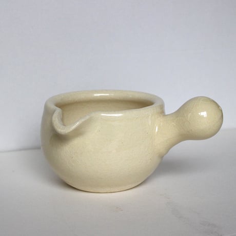 あたため鍋＿小　クリーム／飴（茶）