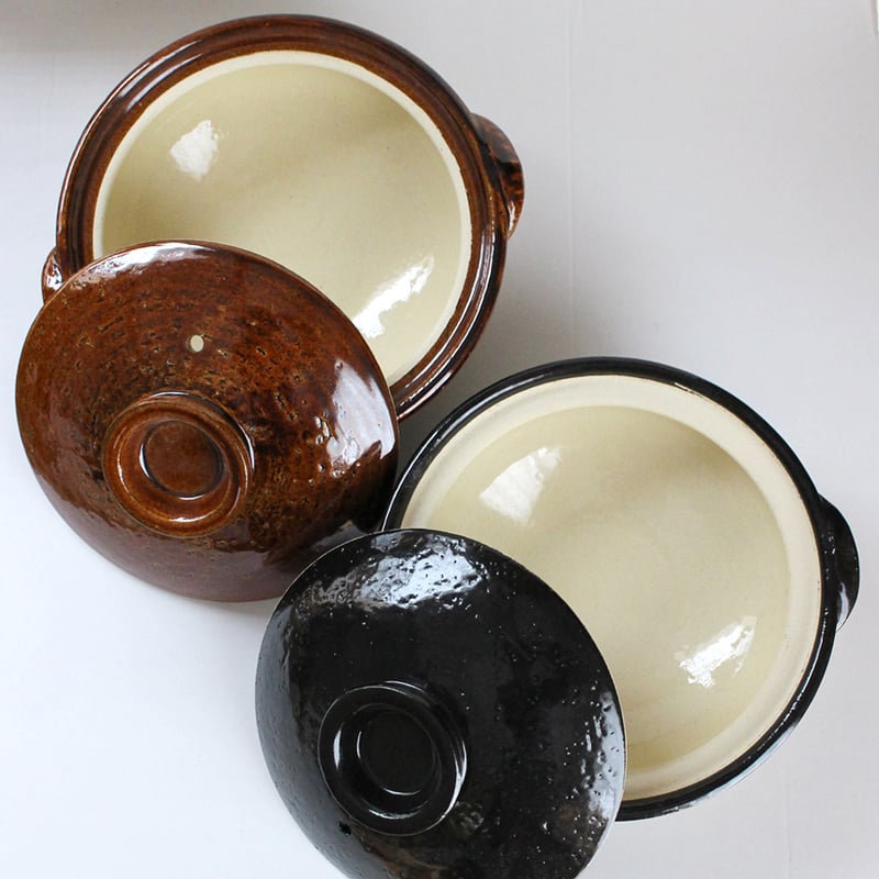 セラポット黒い土鍋セット（大・小・蒸し器） セラポット黒い土鍋セット（大・小・蒸し器） 商品 | TOCERAM