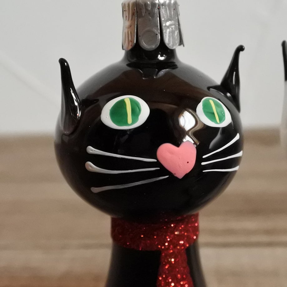 MM395/396 チェコ猫オーナメント（黒猫、白猫） | Mur-Mur