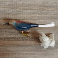 MM394 vintageチェコカラフルバードオーナメント（クリップ）