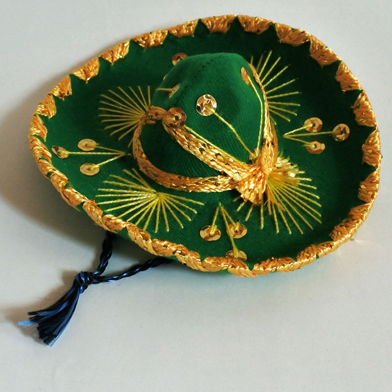 MM059-1F メキシコソンブレロ（単色・グリーン） | Mur-Mur