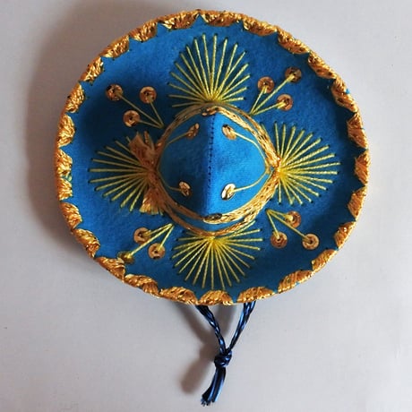 MM059-1C  メキシコソンブレロ（単色・ライトブルー）