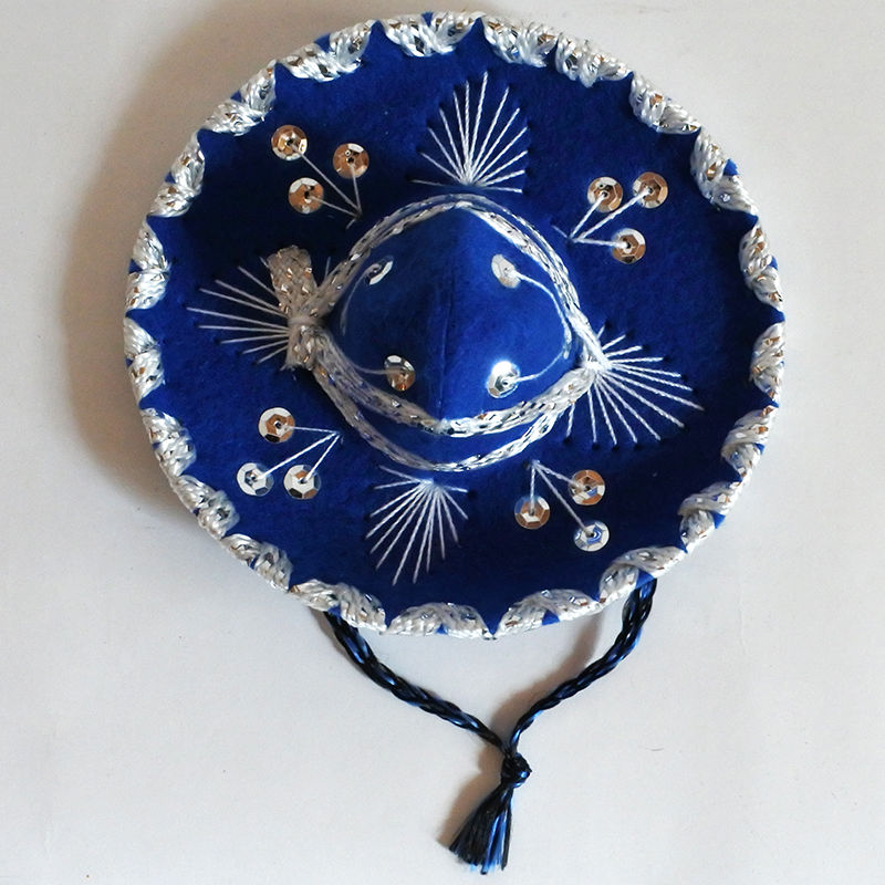 MM059-1B メキシコソンブレロ（単色・ネイビー/ダークブルー