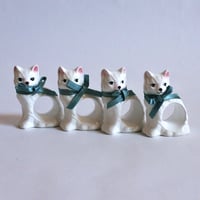白猫４人衆ナプキンリング（４個セット）
